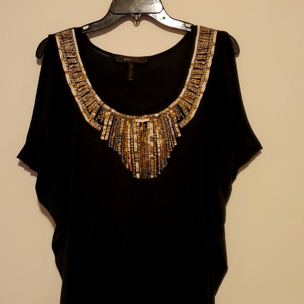 BCBG Maxazria Black Tunic